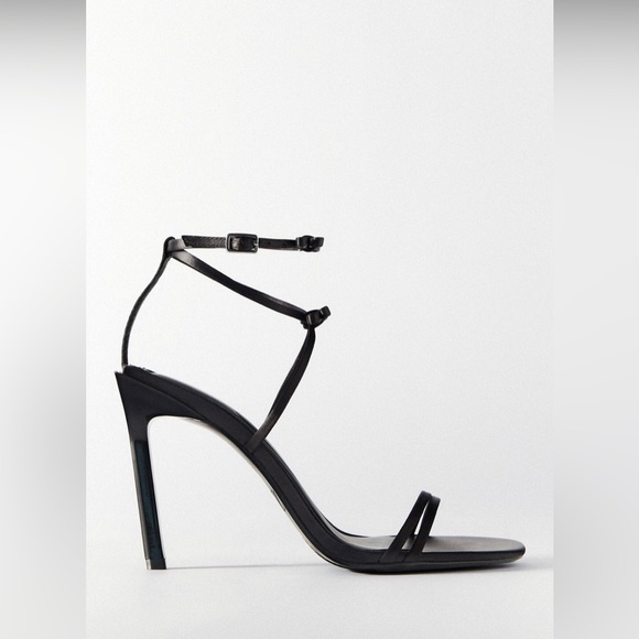 Zara Boy Trim Strappy Heel Sandals - Picture 2 of 2